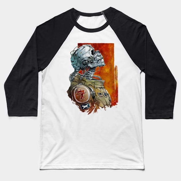 astronaut skull Baseball T-Shirt by tokentit